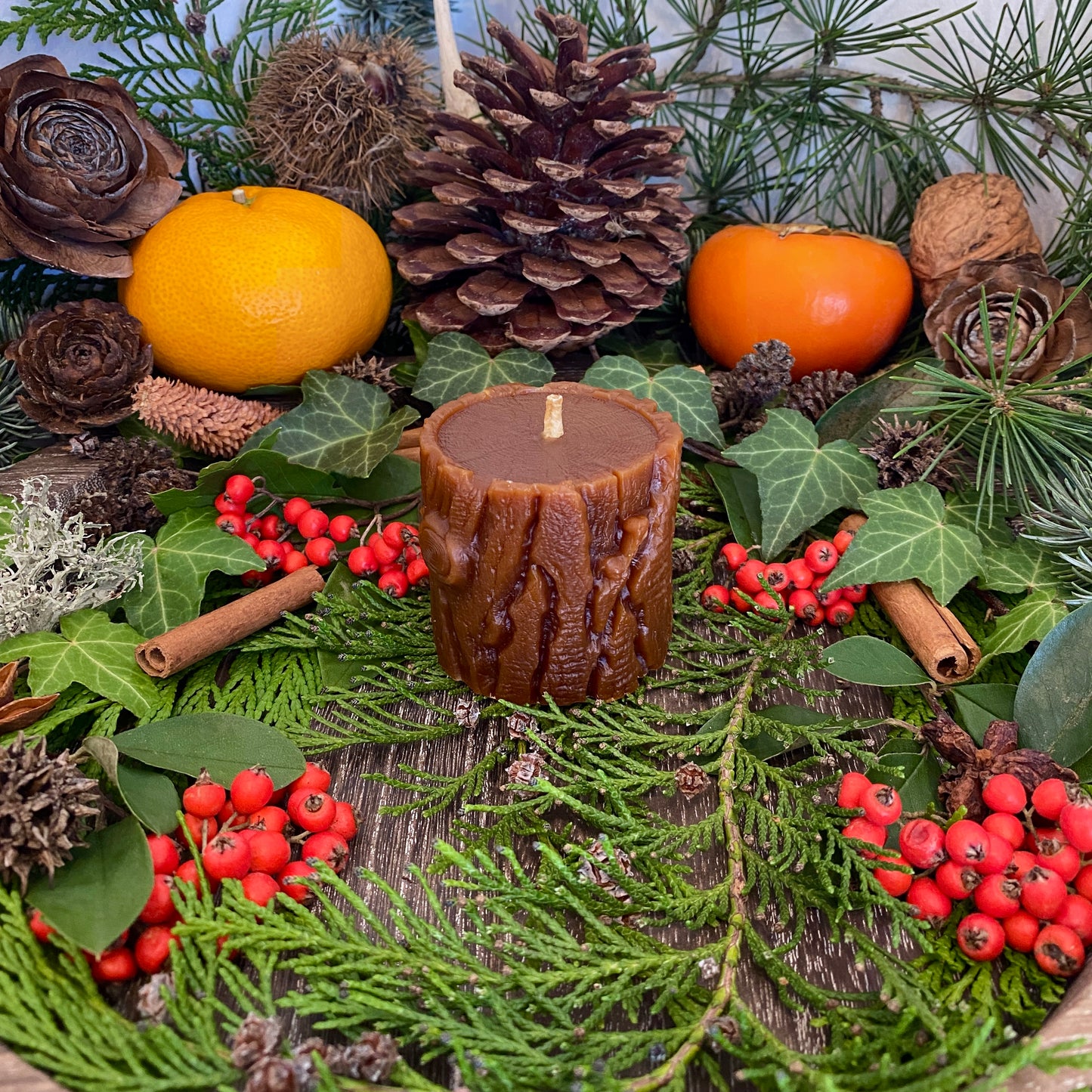 Yule Log Candles