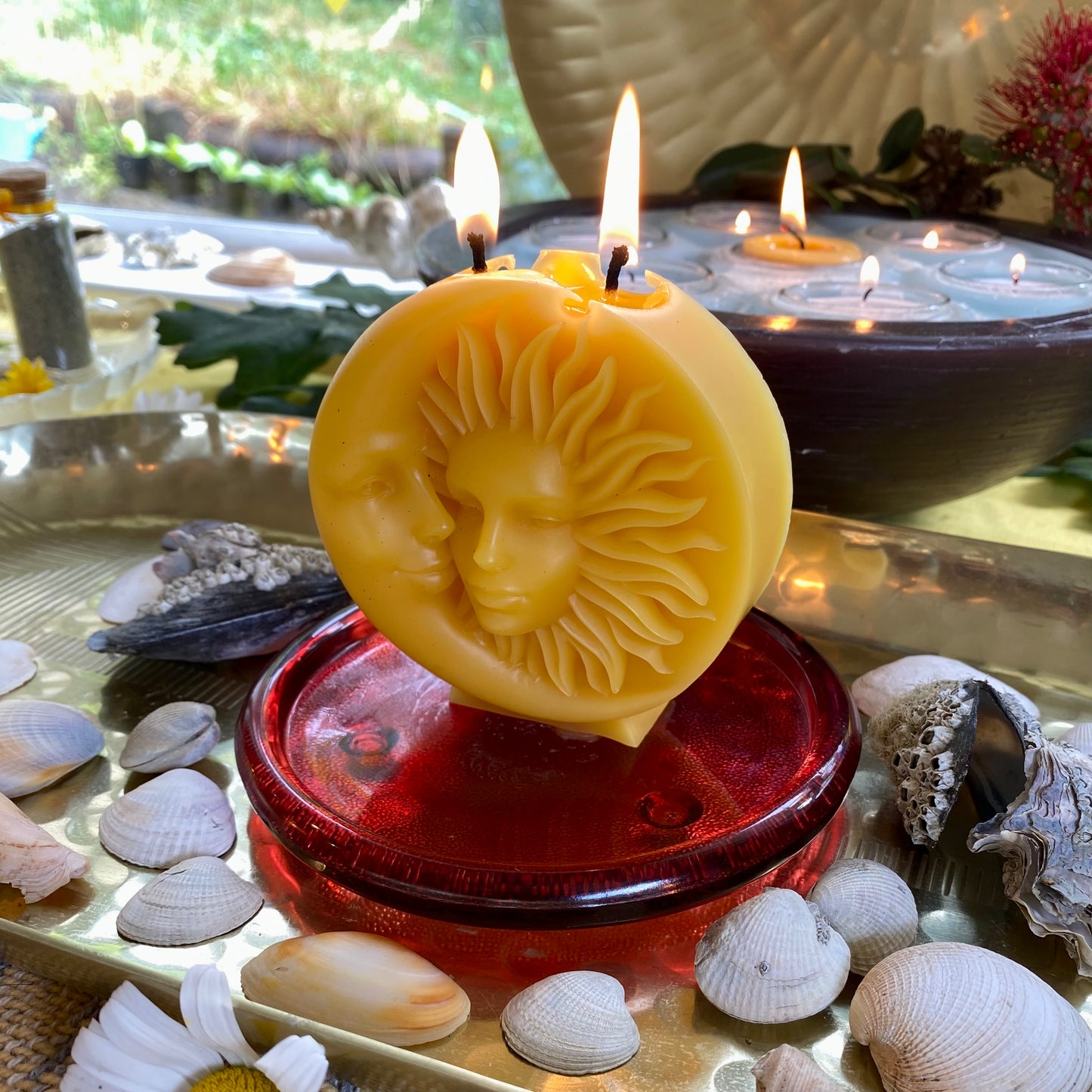 Solstice Sun and Moon Candle