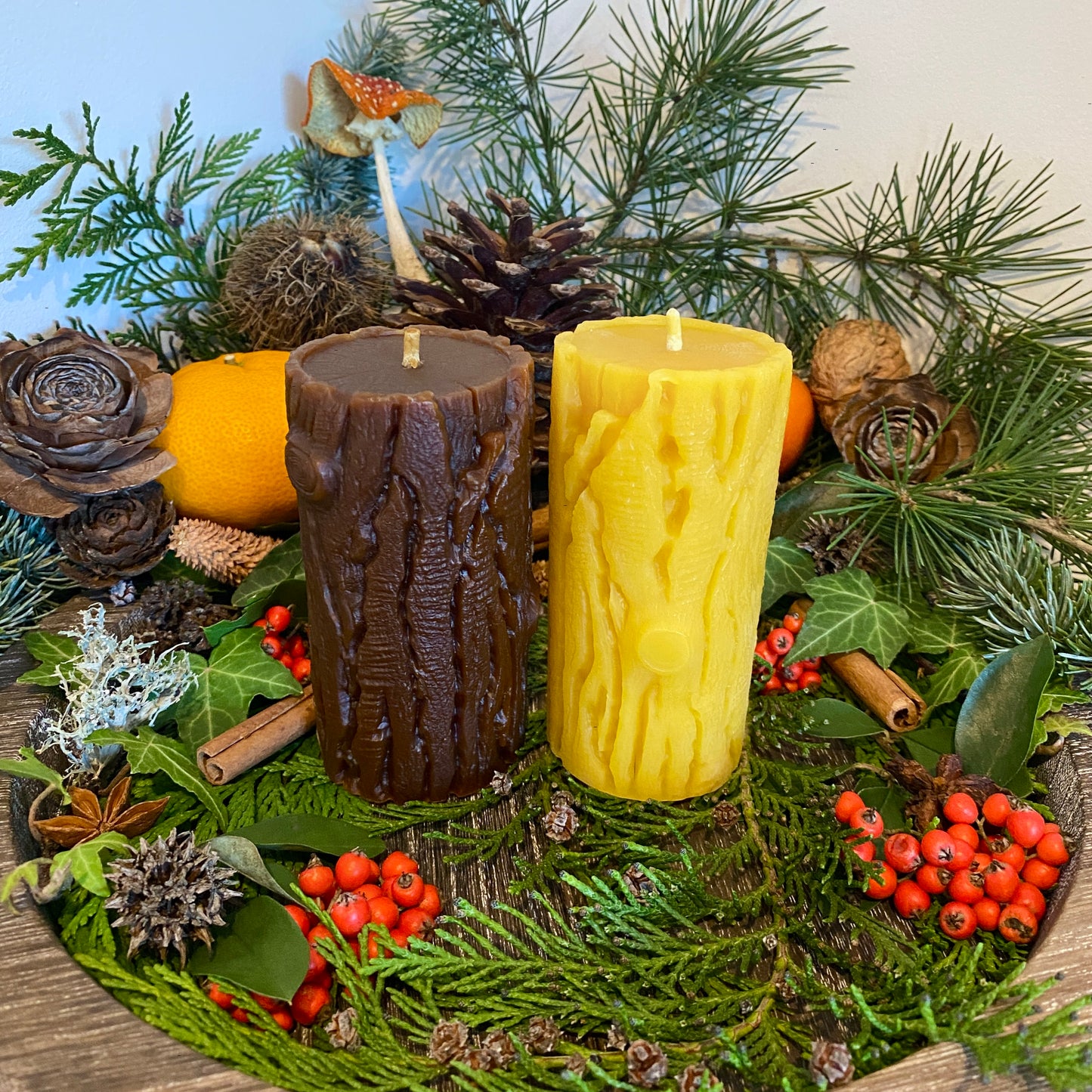 Yule Log Candles