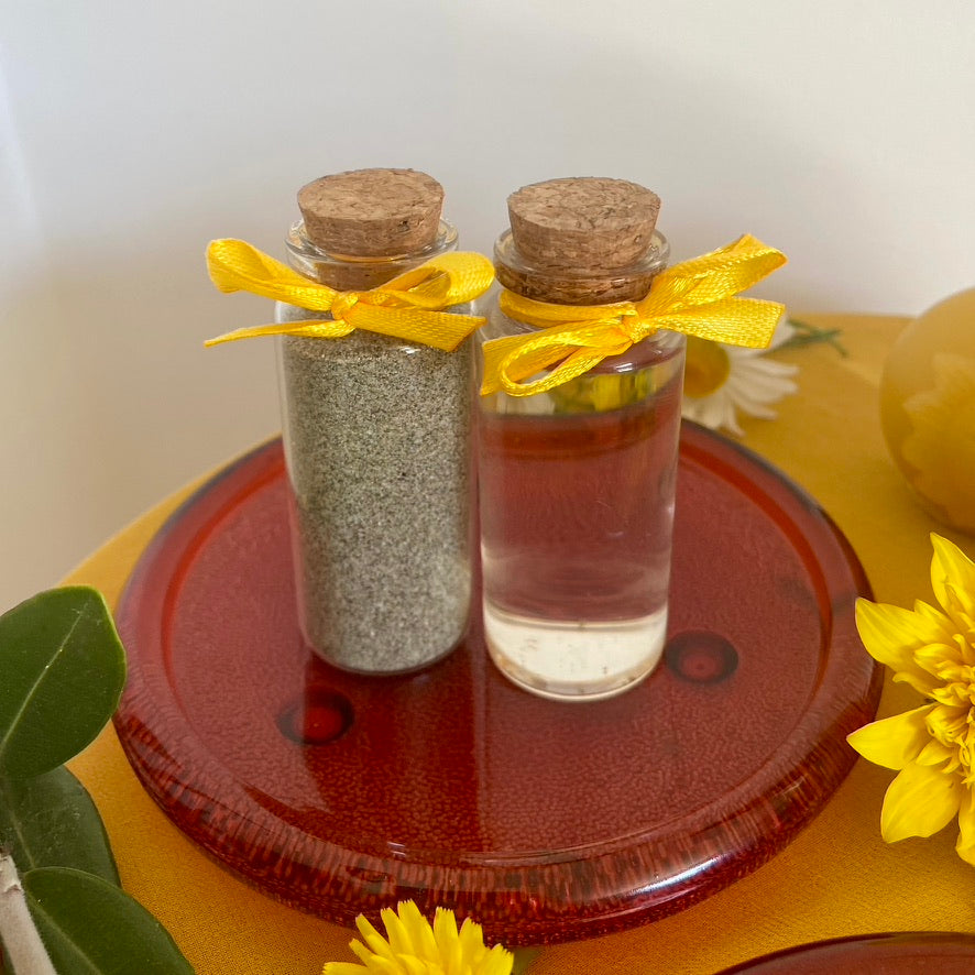 Summer Solstice Sand and Seawater Intention Bottles Set