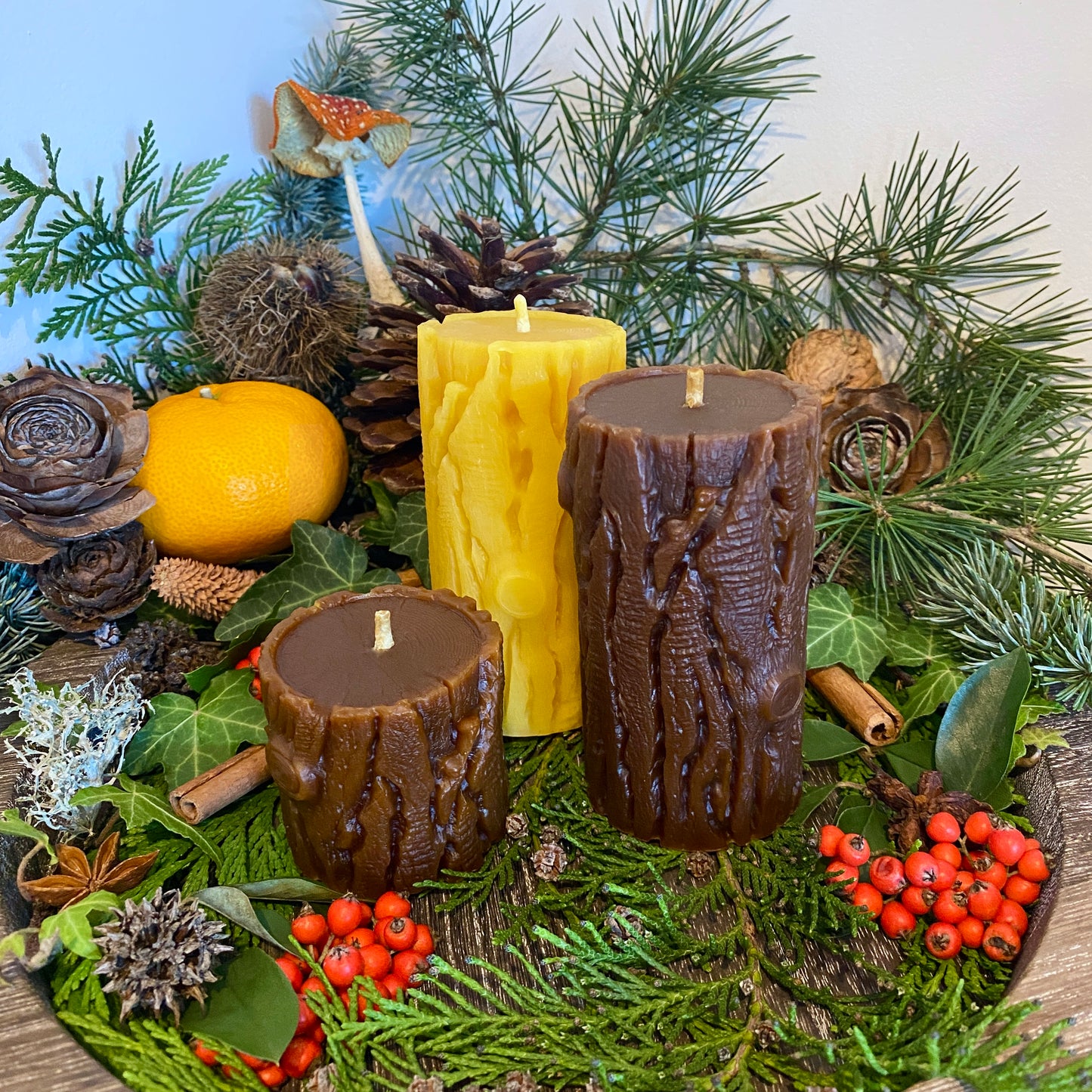 Yule Log Candles