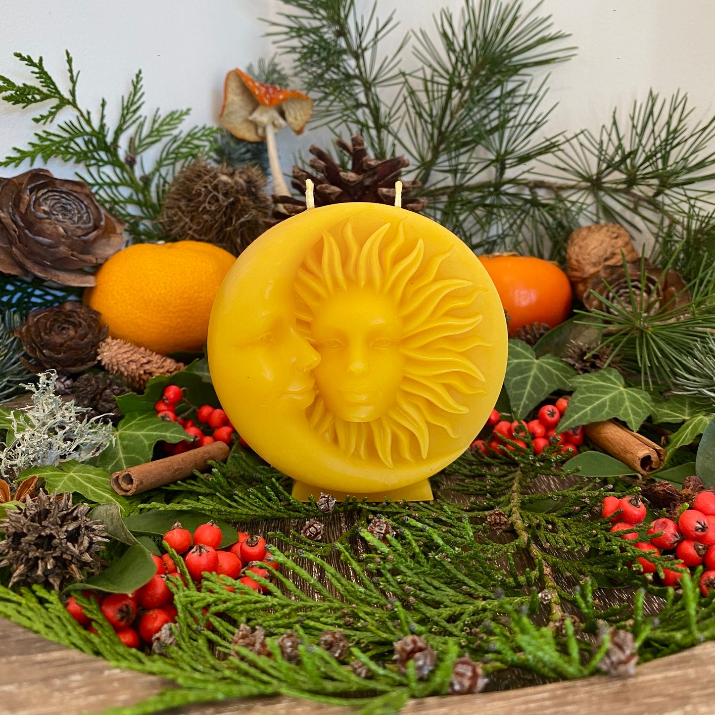 Solstice Sun and Moon Candle