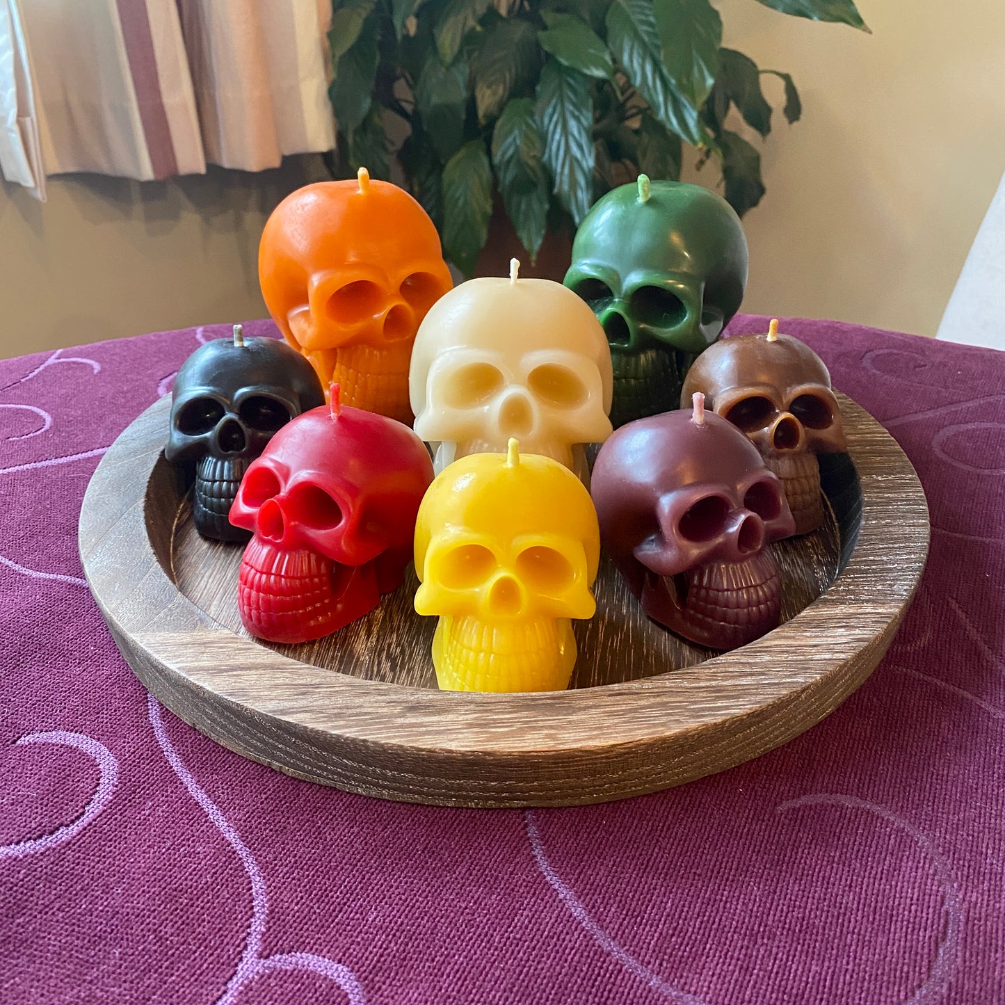 Samhain Skull Candles