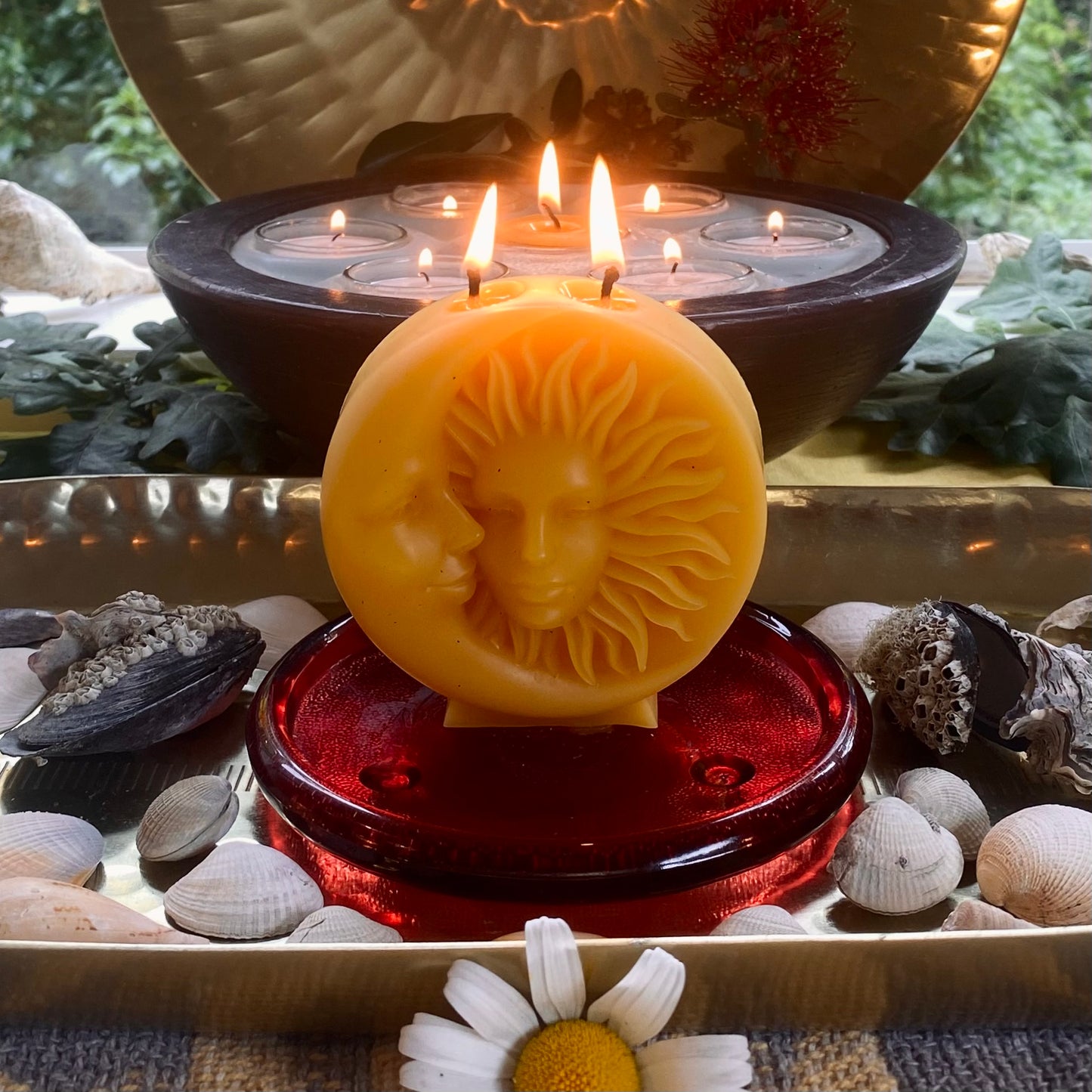 Solstice Sun and Moon Candle