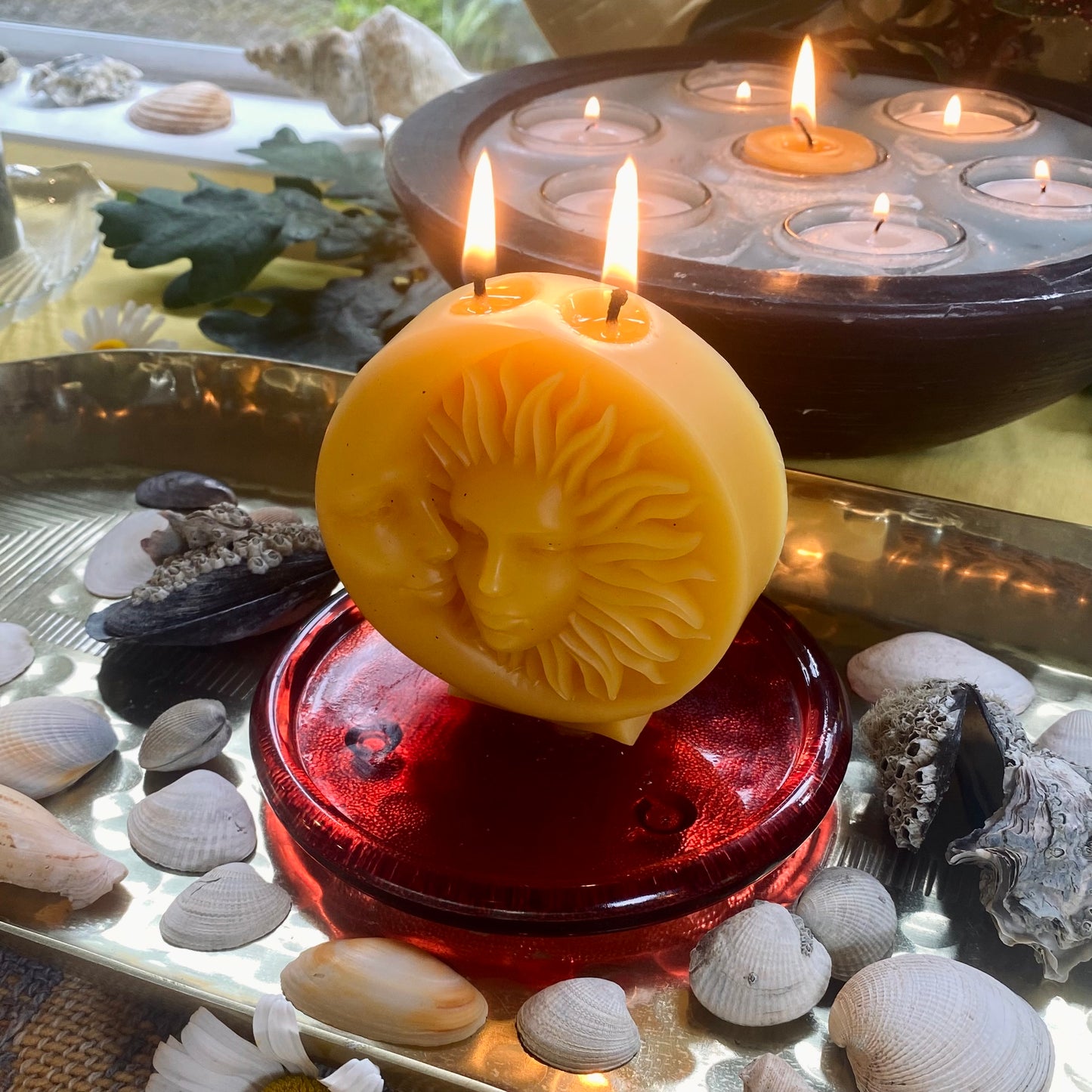 Solstice Sun and Moon Candle