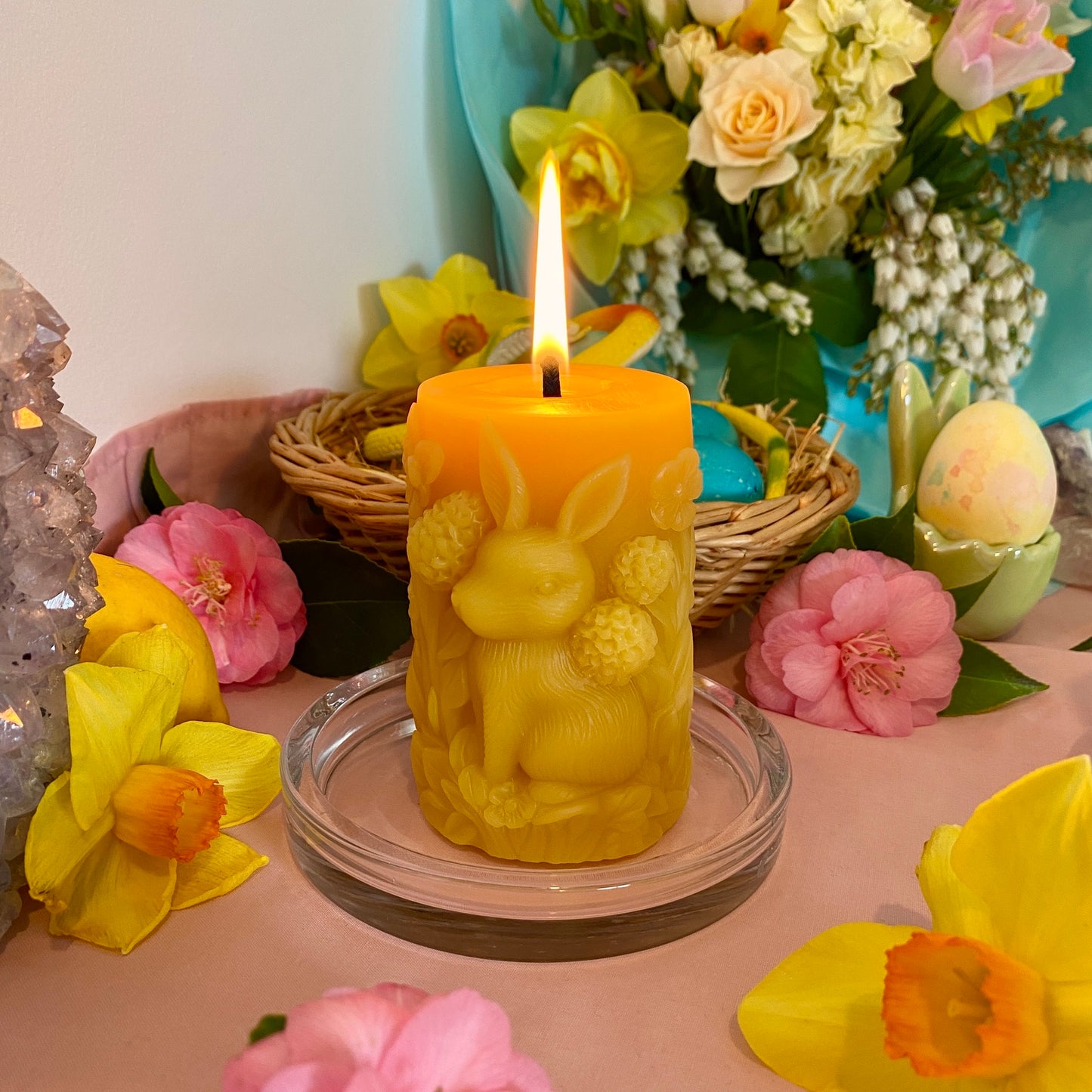 Sitting Ostara Bunny Candle
