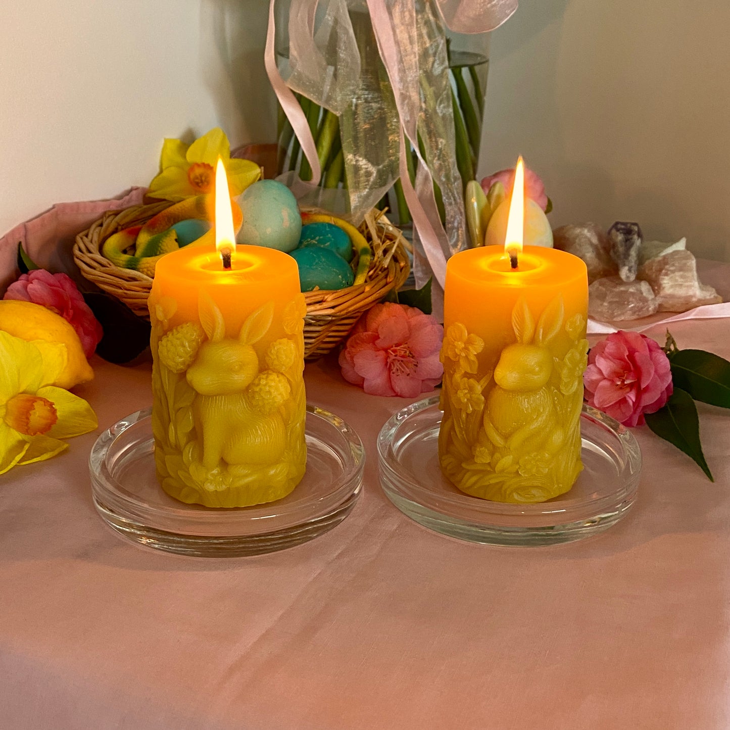 Ostara Bunny Candle Set