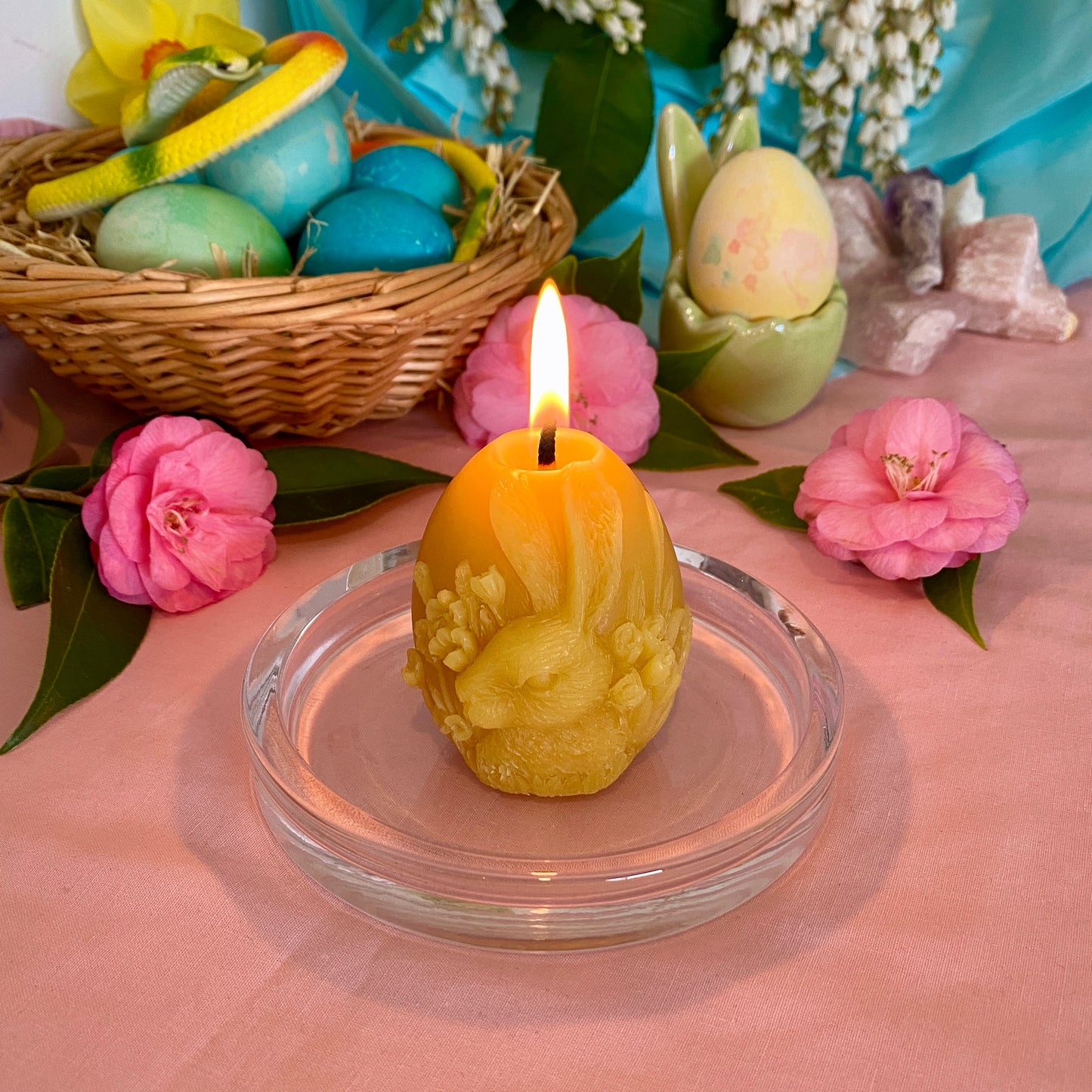 Ostara Bunny Egg Candle