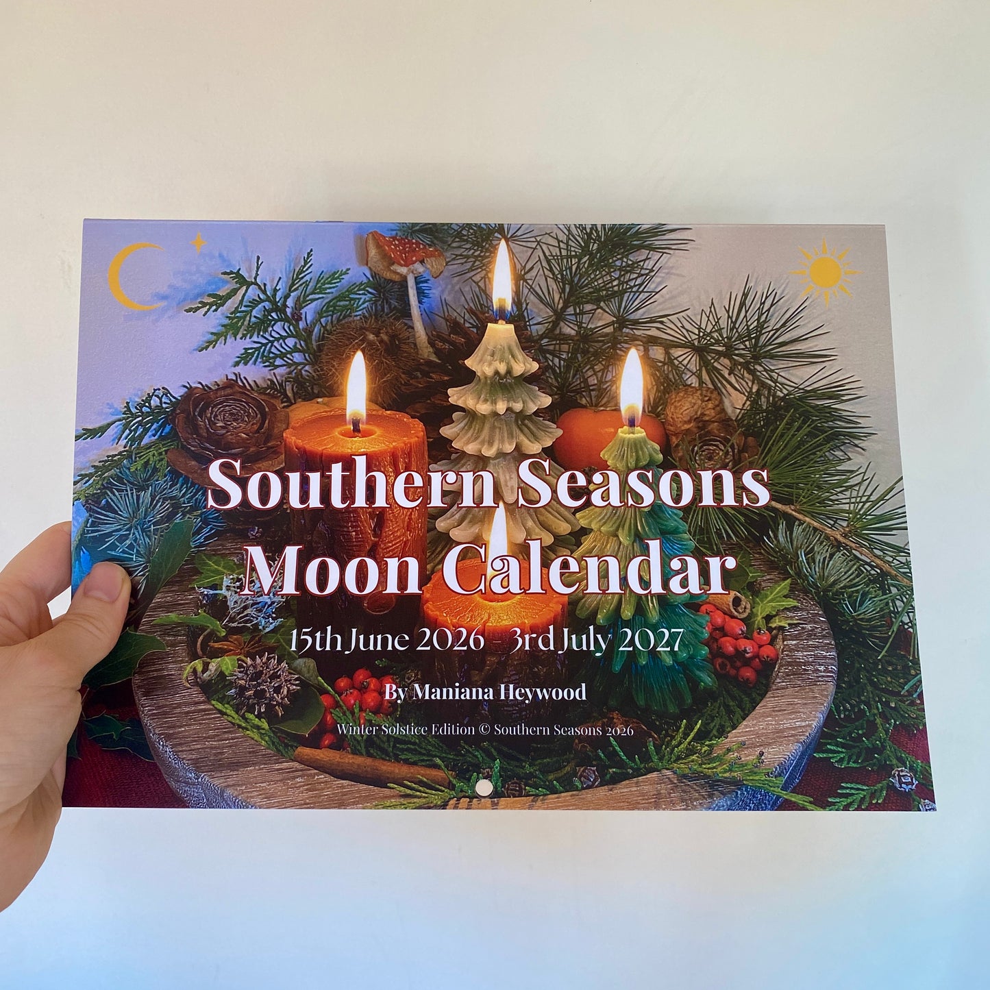 Southern Seasons Moon Calendar - Winter Solstice Edition (June 2026 - July 2027) PRINTED VERSION