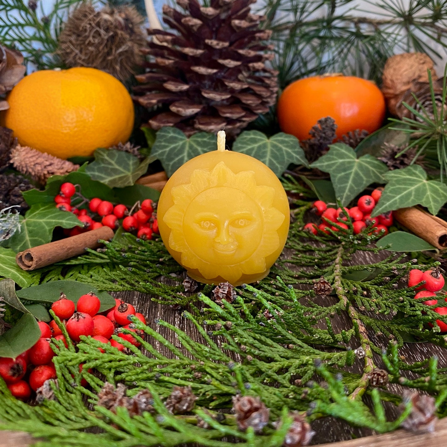 Sun, Moon and Star Candle