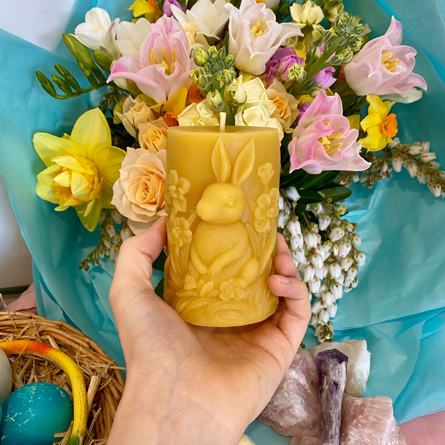 Standing Ostara Bunny Candle