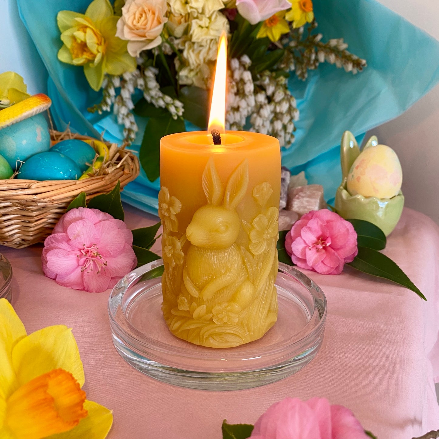 Standing Ostara Bunny Candle