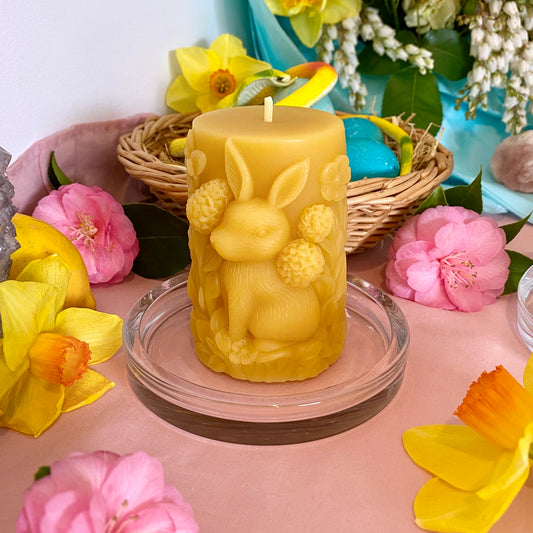 Sitting Ostara Bunny Candle